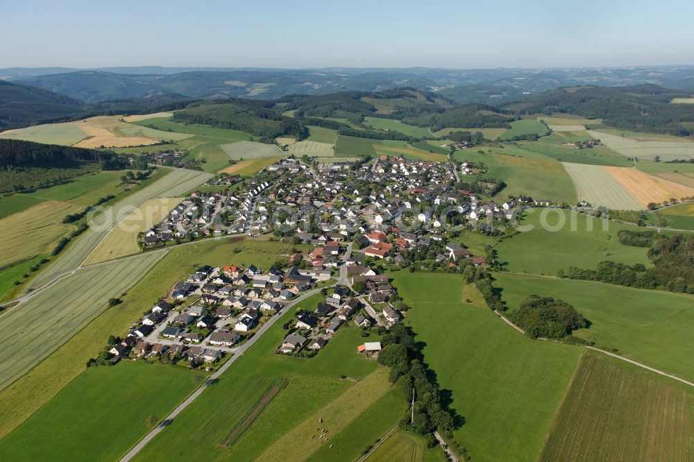 Neuenrade from above - District view of Affeln in Neuenrade in the state Nrh Rhine-Westphalia