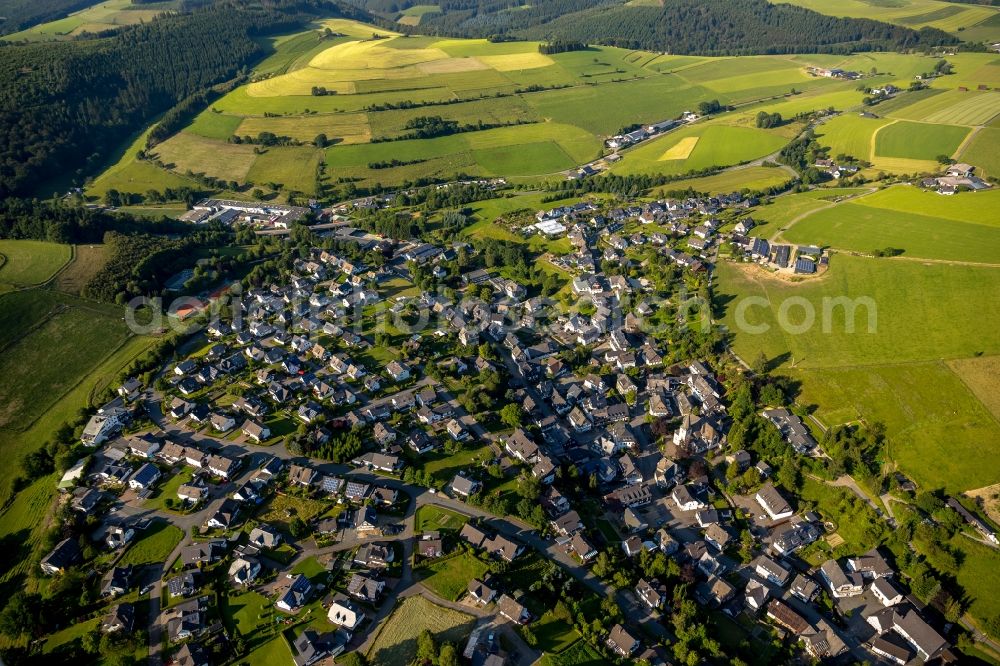 Aerial image Schmallenberg OT Bödefeld - District view of Boedefeld in Schmallenberg in the state North Rhine-Westphalia