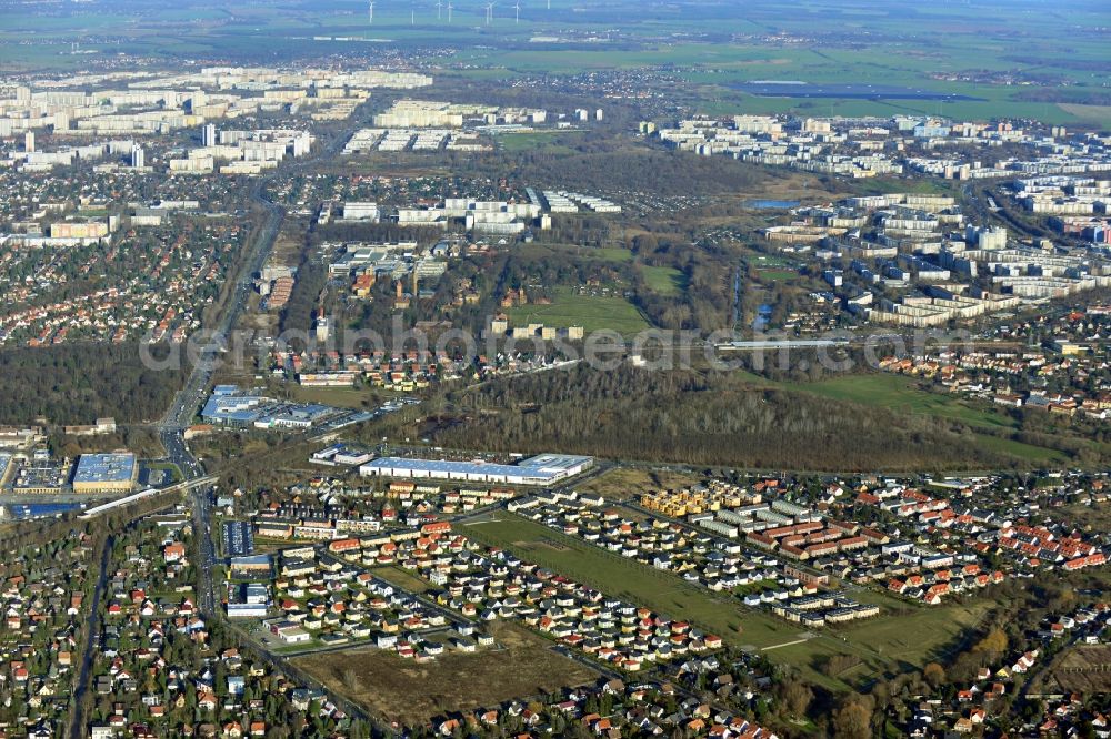 Berlin OT Biesdorf from above - District view of Biesdorf in Berlin