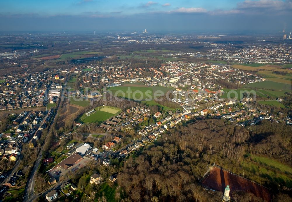 Herne from above - View of the Boernig part of Herne in the state of North Rhine-Westphalia