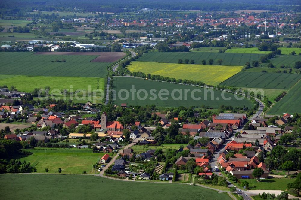 Aerial image Osterburg OT Erxleben - District view of Erxleben ( Altmark ) in Osterburg in the state of Saxony-Anhalt