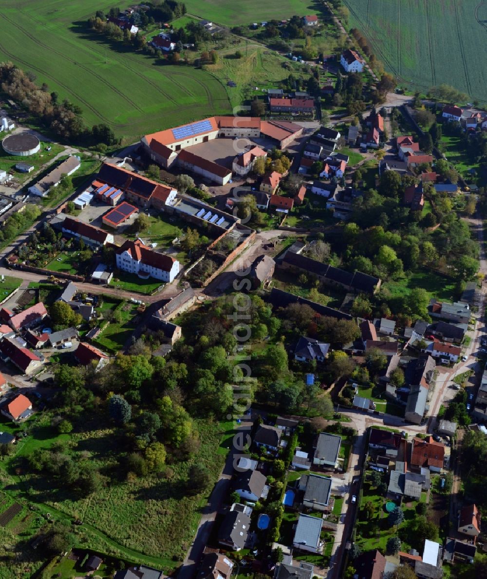 Wettin-Löbejün OT Gimritz from above - District view of Gimritz in Wettin-Loebejuen in the state Saxony-Anhalt