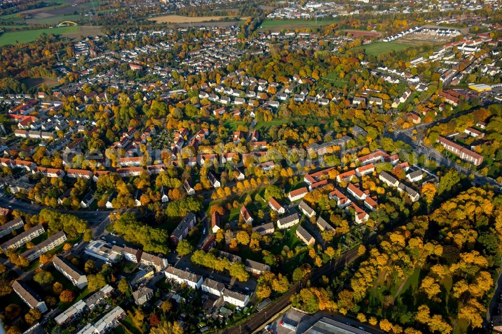 Aerial photograph Gladbeck - View of the autumnal Brauck in the state of North Rhine-Westphalia