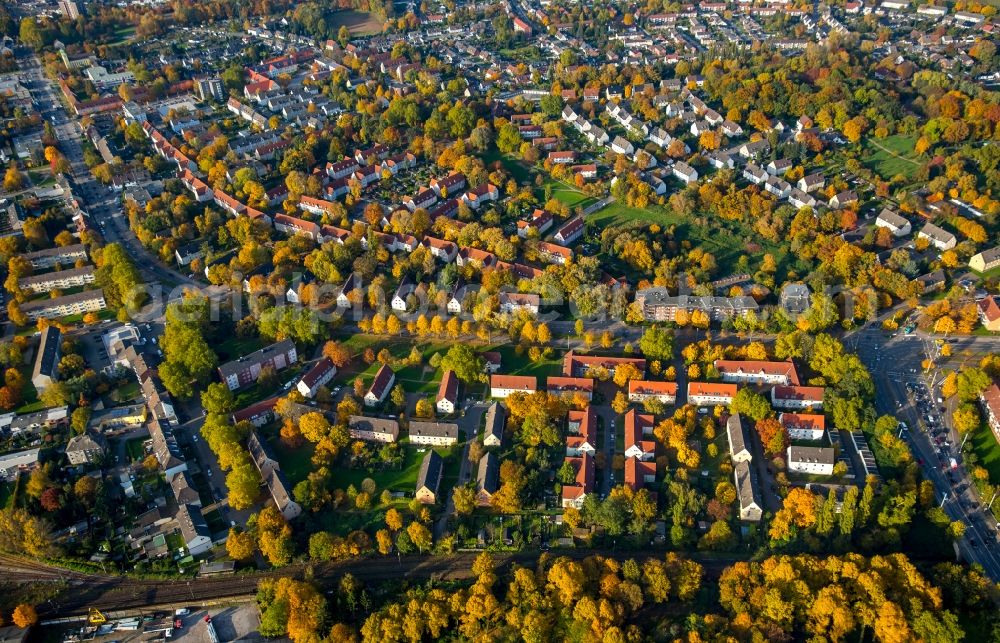 Gladbeck from above - View of the autumnal Brauck in the state of North Rhine-Westphalia