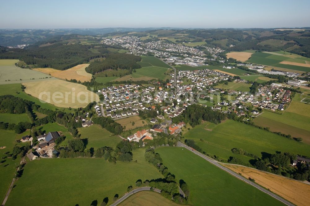 Aerial photograph Neuenrade - District view of Kuentrop in Neuenrade in the state North Rhine-Westphalia