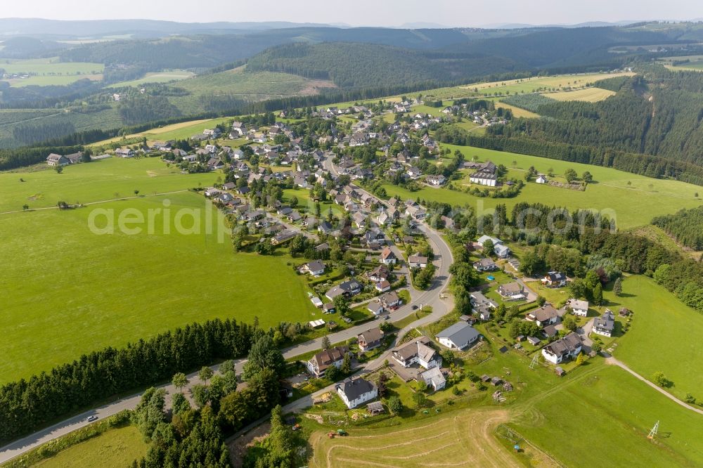 Winterberg OT Langewiese from above - District view of Langewiese in Winterberg in the state of North Rhine-Westphalia