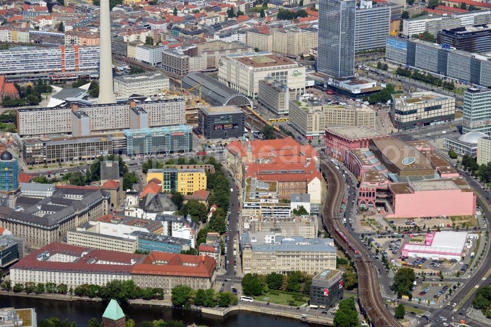 Aerial image Berlin OT Mitte - District view of Mitte in Berlin