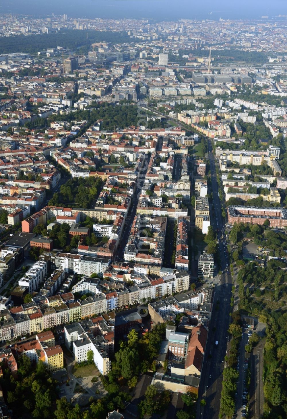 Berlin OT Mitte from above - District view of Mitte in Berlin