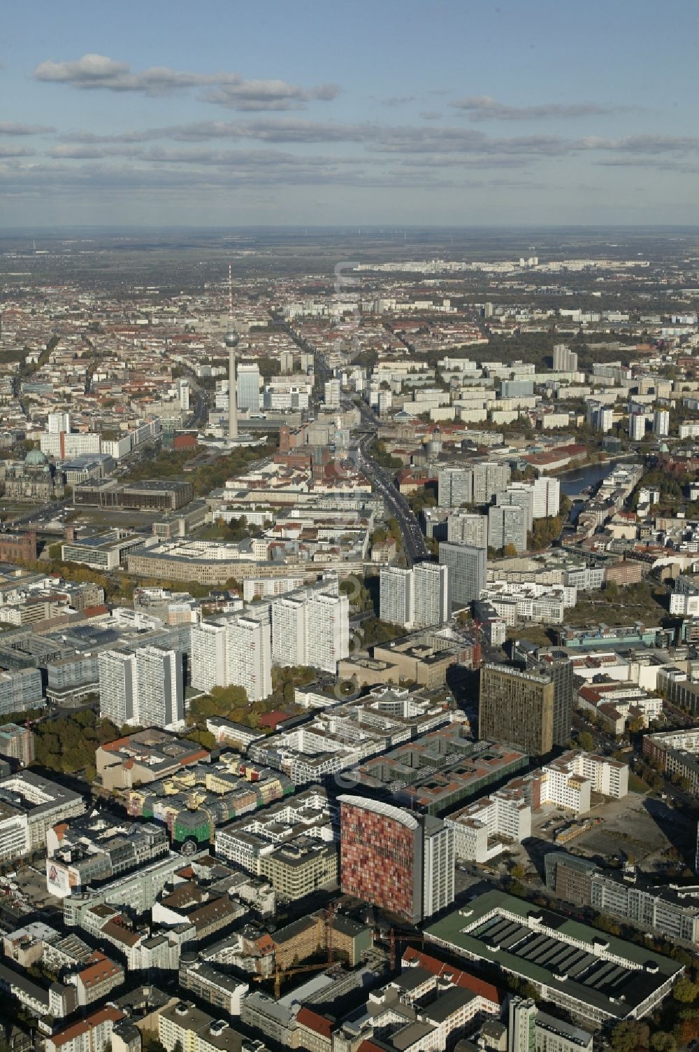 Aerial image Berlin - District view of Mitte in Berlin