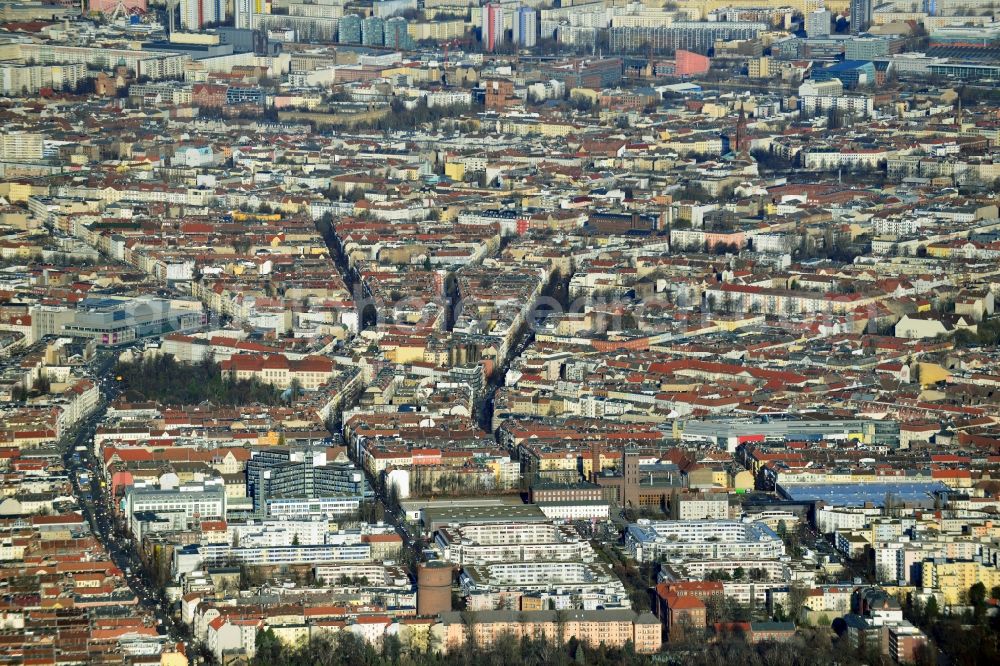 Aerial photograph Berlin OT Neukölln - District view of Neukoelln in Berlin