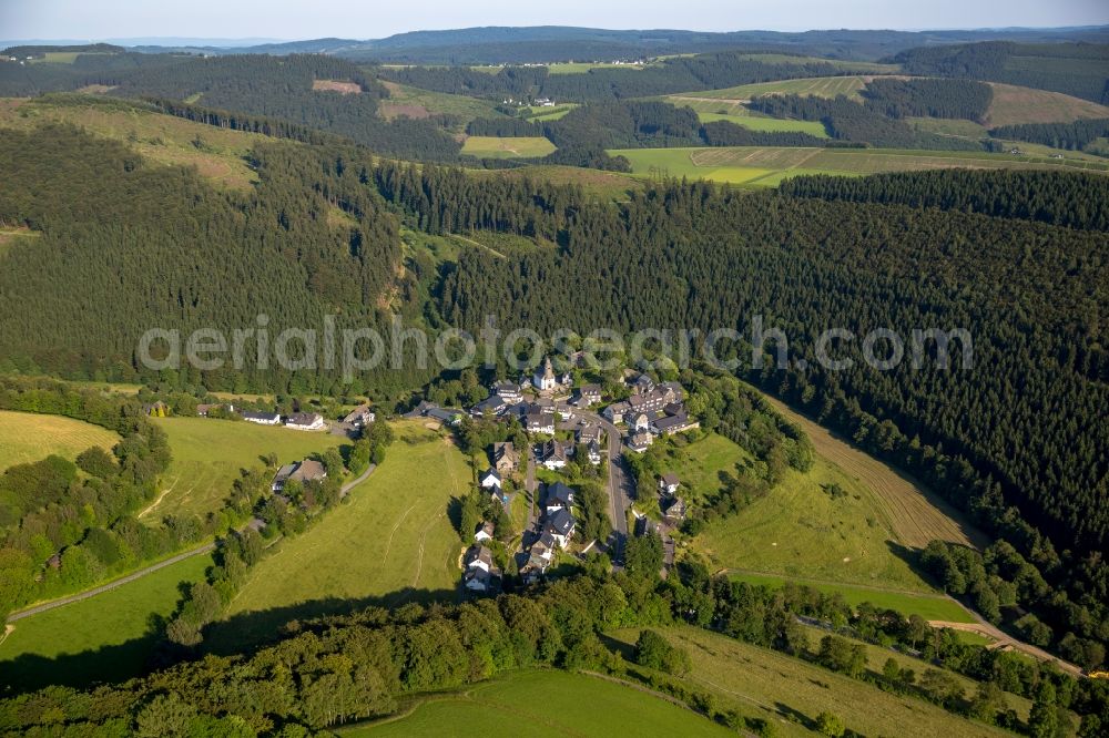 Schmallenberg OT Nordenau from the bird's eye view: Dsrict view of Nordenau in Schmallenberg in the state North Rhine-Westphalia