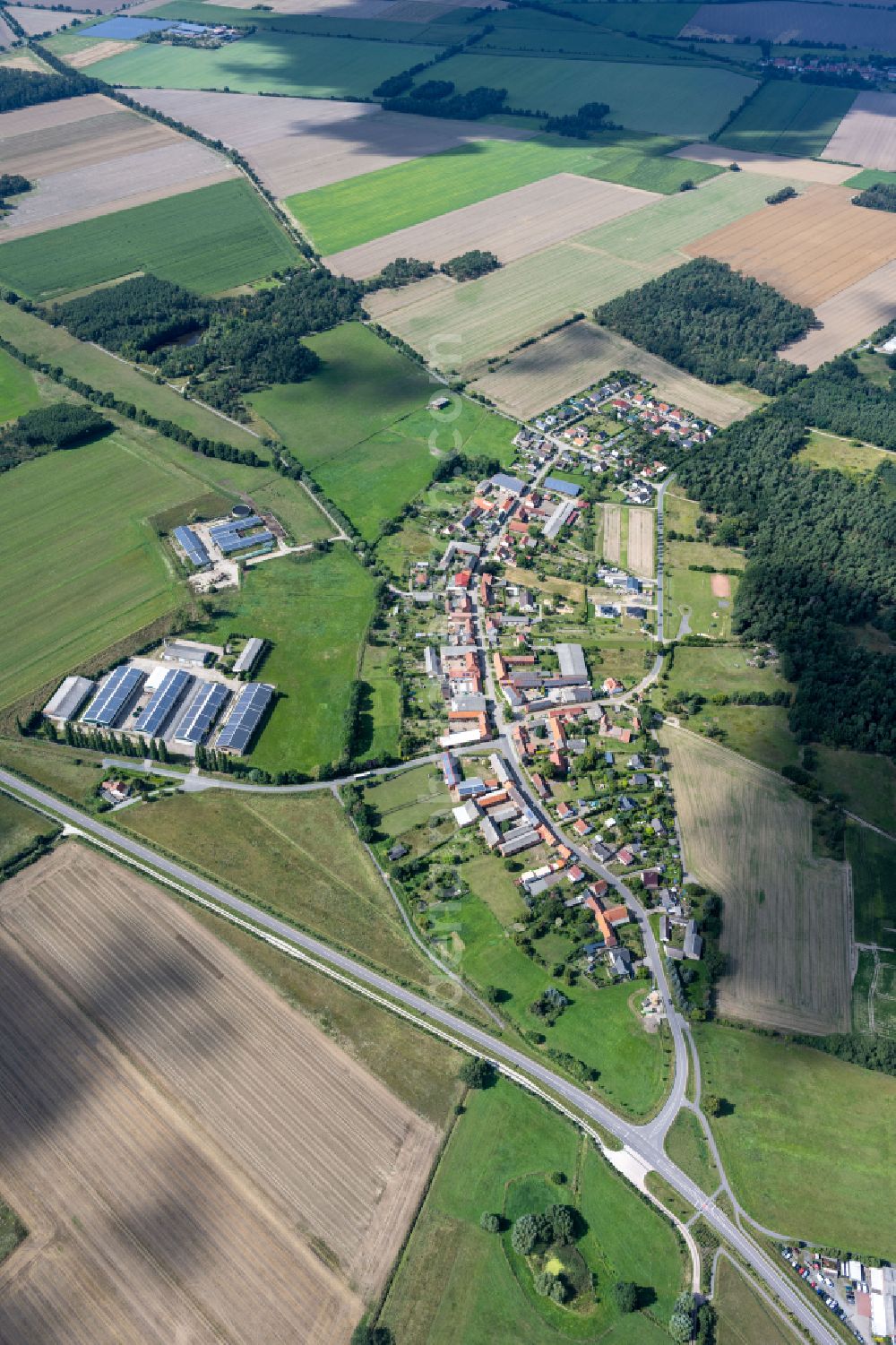 Aerial photograph Bismark ( Altmark ) OT Schernika - District view of Schernikau in Bismark ( Altmark ) in the state of Saxony-Anhalt