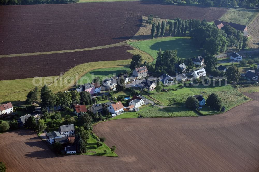 Aerial photograph Bernsdorf - View of the South of Bernsdorf in the state of Saxony