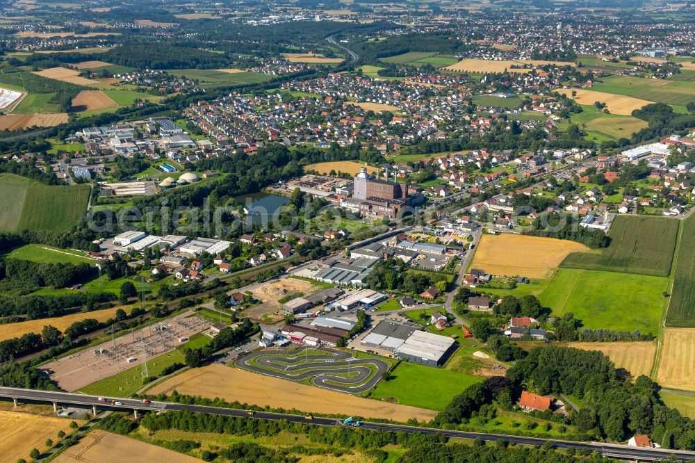 Aerial image Kirchlengern - View of the South and Southwest of the borough of Kirchlengern in the state of North Rhine-Westphalia. The borough is located in the East-Westphalian district of Herford