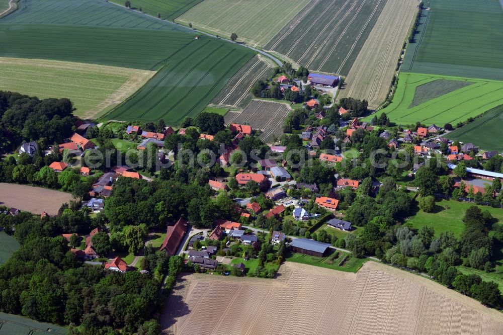 Bad Bevensen OT Seedorf from the bird's eye view: District view of Seedorf in Bad Bevensen in the state Lower Saxony