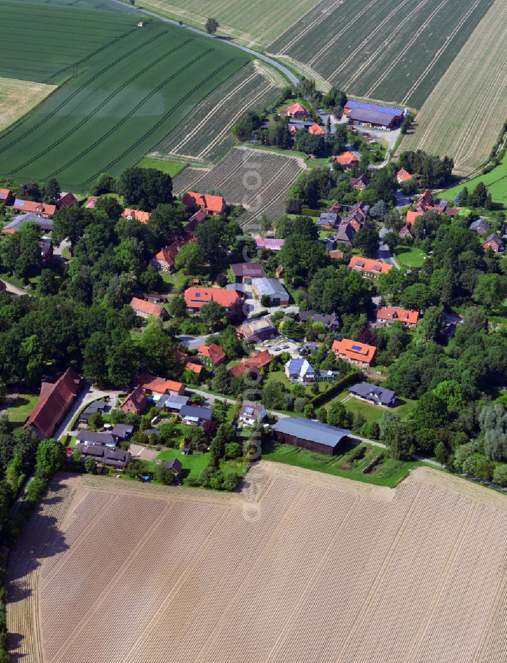 Aerial image Bad Bevensen OT Seedorf - District view of Seedorf in Bad Bevensen in the state Lower Saxony