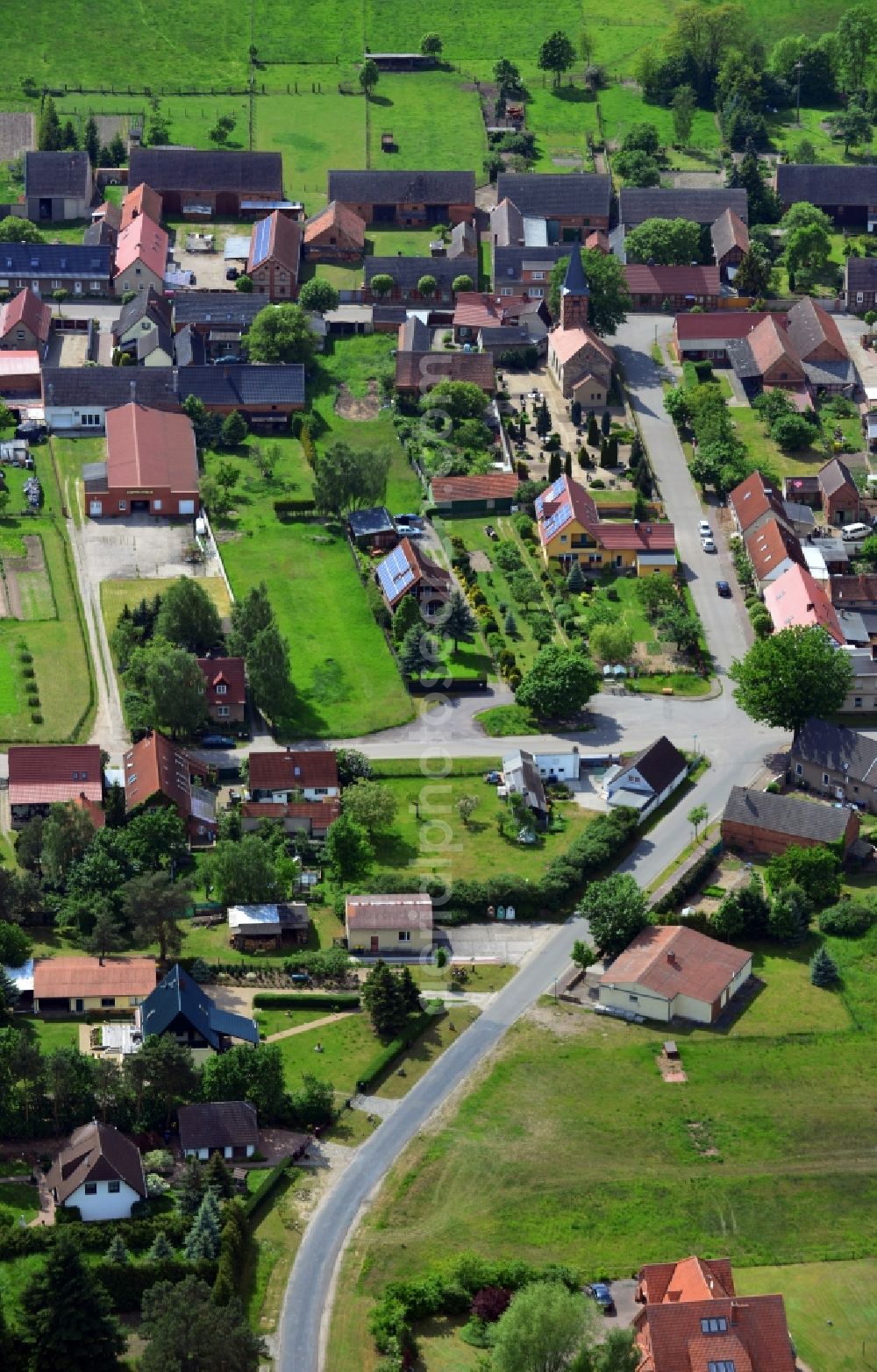 Aerial image Lüderitz OT Stegelitz - District view of Stegelitz in the municipality of Luederitz in the state of Saxony-Anhalt