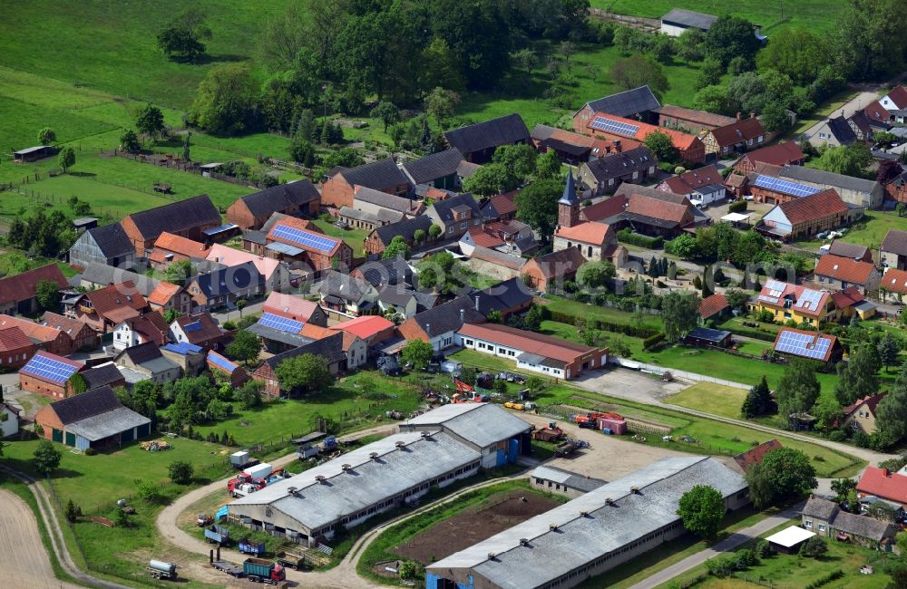 Lüderitz OT Stegelitz from the bird's eye view: District view of Stegelitz in the municipality of Luederitz in the state of Saxony-Anhalt