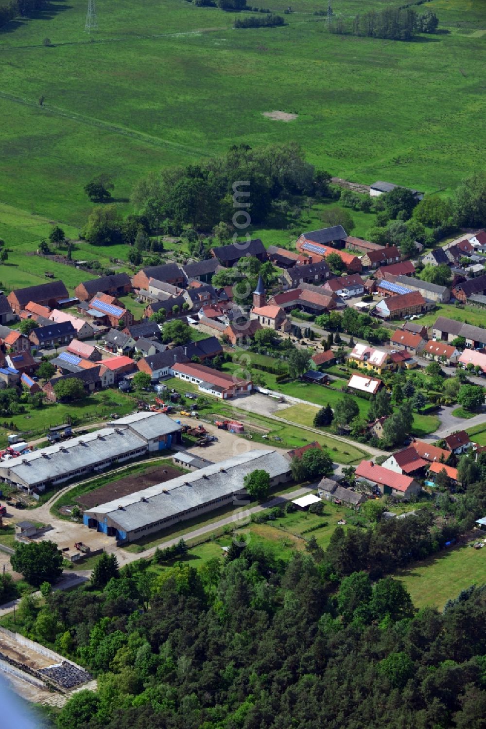 Aerial photograph Lüderitz OT Stegelitz - District view of Stegelitz in the municipality of Luederitz in the state of Saxony-Anhalt