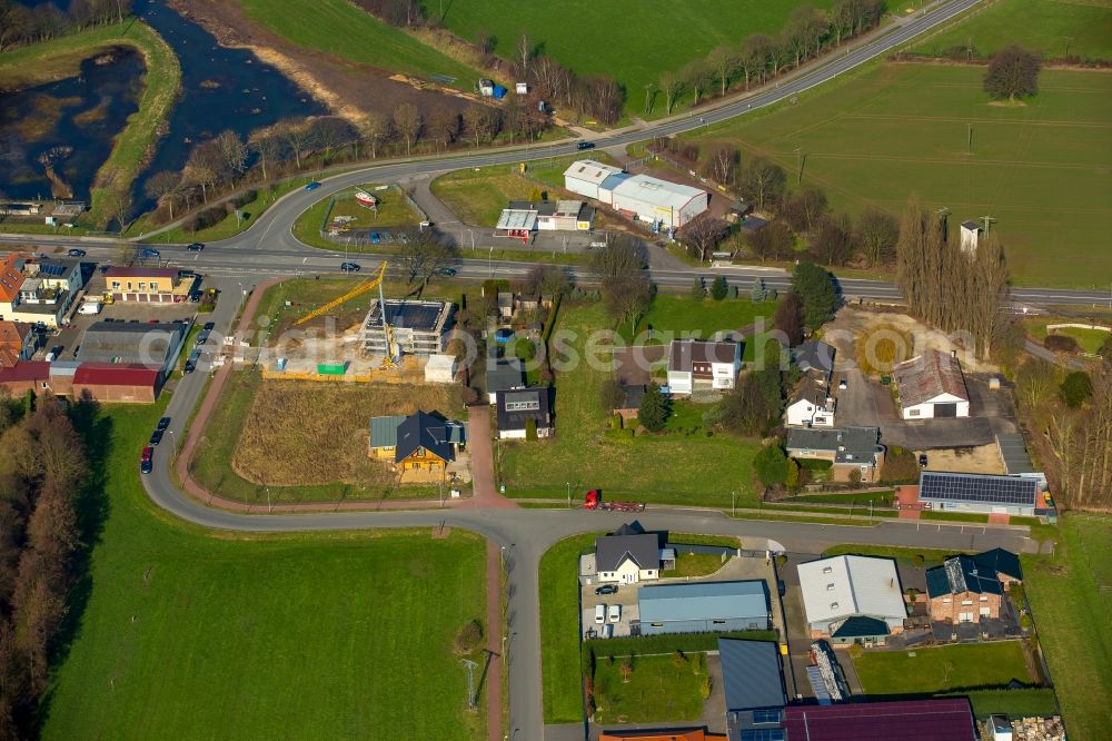 Schaephuysen from the bird's eye view: View of the area of Wiesenweg and Vluyner Strasse in Schaephuysen in the state of North Rhine-Westphalia