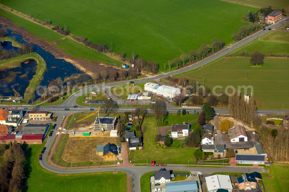 Aerial image Schaephuysen - View of the area of Wiesenweg and Vluyner Strasse in Schaephuysen in the state of North Rhine-Westphalia