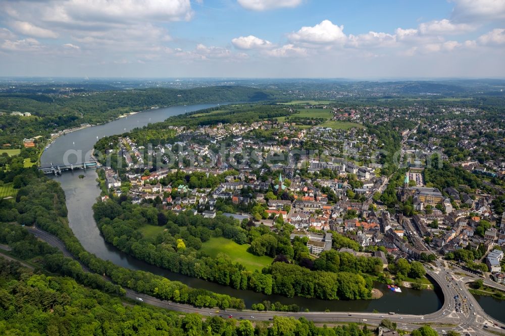 Aerial photograph Essen OT Werden - District view of Werden in Essen in the state North Rhine-Westphalia
