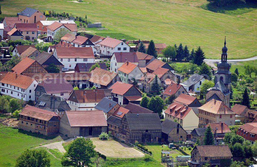 Wipfratal from the bird's eye view: Overview of Neuroda, a district of Wipfratal in Thuringia