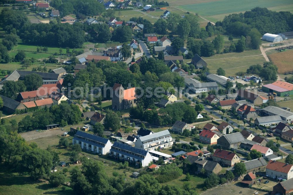 Aerial photograph Rehfelde - View of the Zinndorf part of Rehfelde in the state of Brandenburg. The village is located in the South of the main village of the borough in the county district of Maerkisch-Oderland