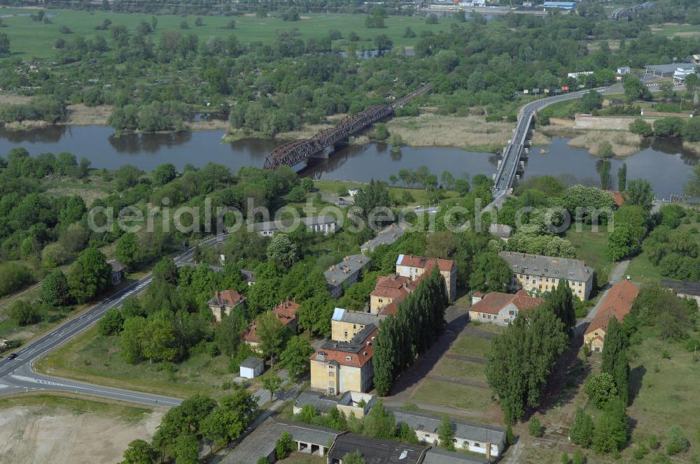 Aerial photograph KÜSTRIN - Blick auf die Ortsumfahrung der Bundesstrasse B 1 bei Küstrin bis zum Grenzübergang über die Oder. Landesbetrieb Straßenwesen Brandenburg (