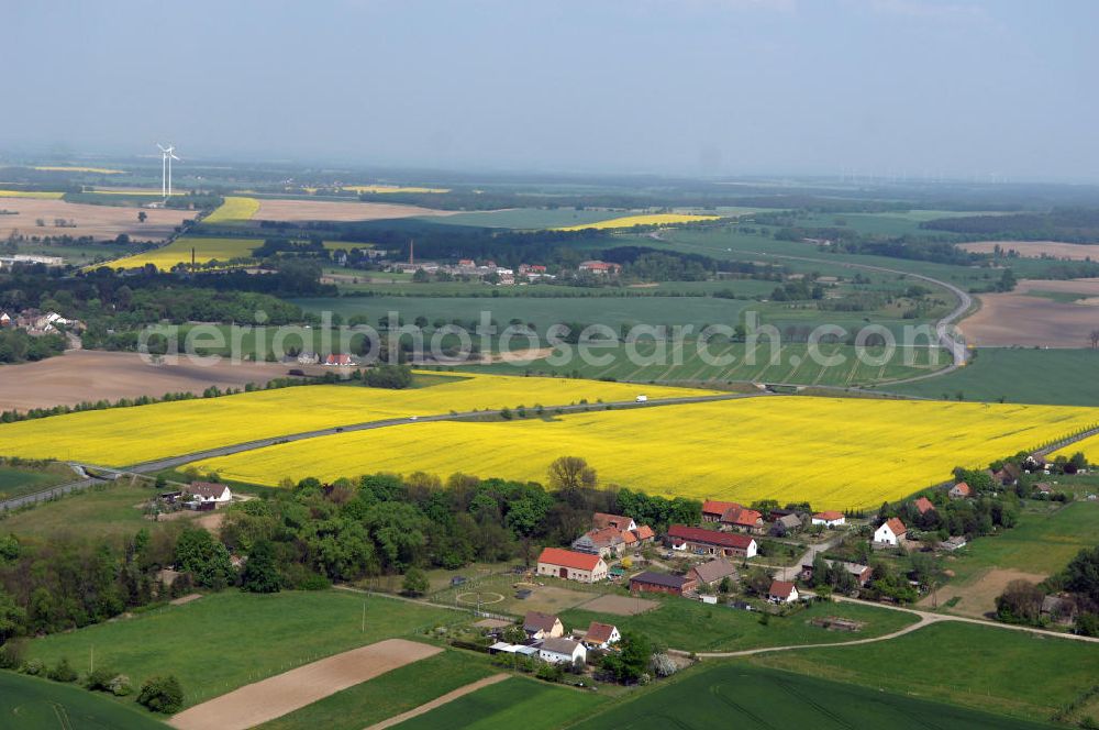 Aerial image MÜNCHEBERG - Blick auf die Ortsumfahrung der Bundesstrasse B 1 südlich von Müncheberg. Landesbetrieb Straßenwesen Brandenburg (