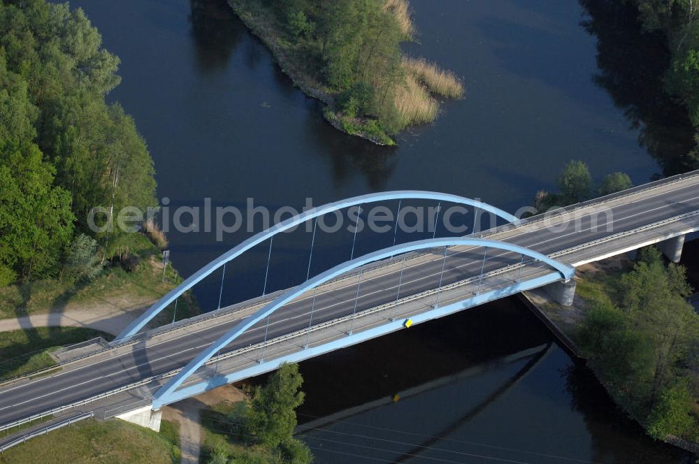 Aerial image FÜRSTENWALDE - Blick auf die Ortsumfahrung der Bundesstrasse B 168 östlich von Fürstenwalde. Landesbetrieb Straßenwesen Brandenburg (