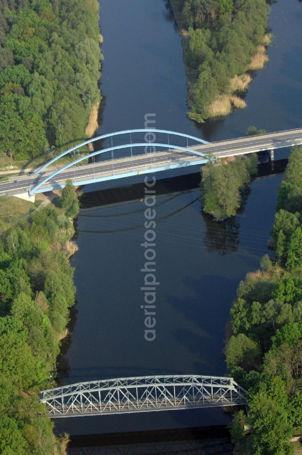 Aerial photograph FÜRSTENWALDE - Blick auf die Ortsumfahrung der Bundesstrasse B 168 östlich von Fürstenwalde. Landesbetrieb Straßenwesen Brandenburg (