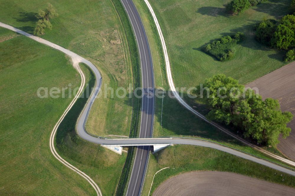 Aerial image FÜRSTENWALDE - Blick auf die Ortsumfahrung der Bundesstrasse B 168 östlich von Fürstenwalde. Landesbetrieb Straßenwesen Brandenburg (