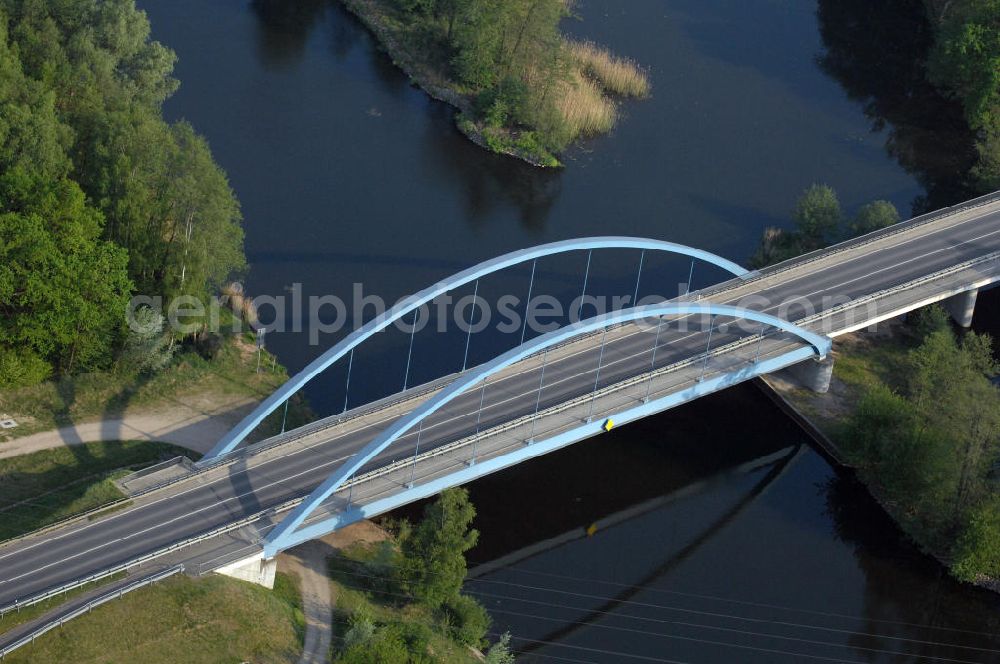 Aerial image FÜRSTENWALDE - Blick auf die Ortsumfahrung der Bundesstrasse B 168 östlich von Fürstenwalde. Landesbetrieb Straßenwesen Brandenburg (