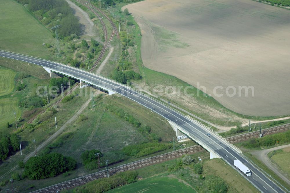 Aerial image FRANKFURT / ODER - Blick auf die Ortsumfahrung der Bundesstrasse B 112 westlich von Frankfurt / Oder. Landesbetrieb Straßenwesen Brandenburg (