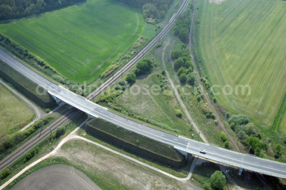 Aerial image FRANKFURT / ODER - Blick auf die Ortsumfahrung der Bundesstrasse B 112 westlich von Frankfurt / Oder. Landesbetrieb Straßenwesen Brandenburg (