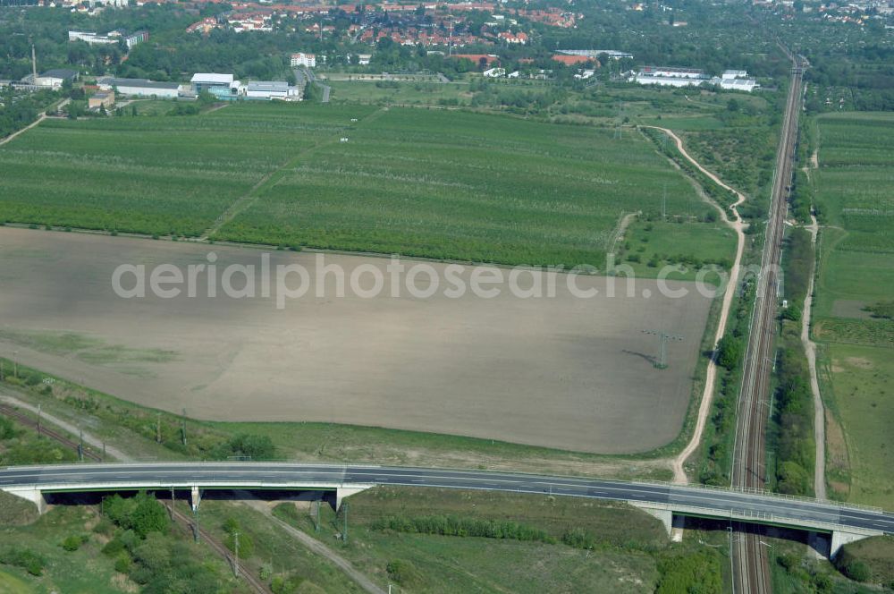 Aerial photograph FRANKFURT / ODER - Blick auf die Ortsumfahrung der Bundesstrasse B 112 westlich von Frankfurt / Oder. Landesbetrieb Straßenwesen Brandenburg (