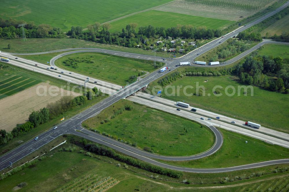 Aerial image FRANKFURT / ODER - Blick auf die Ortsumfahrung der Bundesstrasse B 112 westlich von Frankfurt / Oder. Landesbetrieb Straßenwesen Brandenburg (