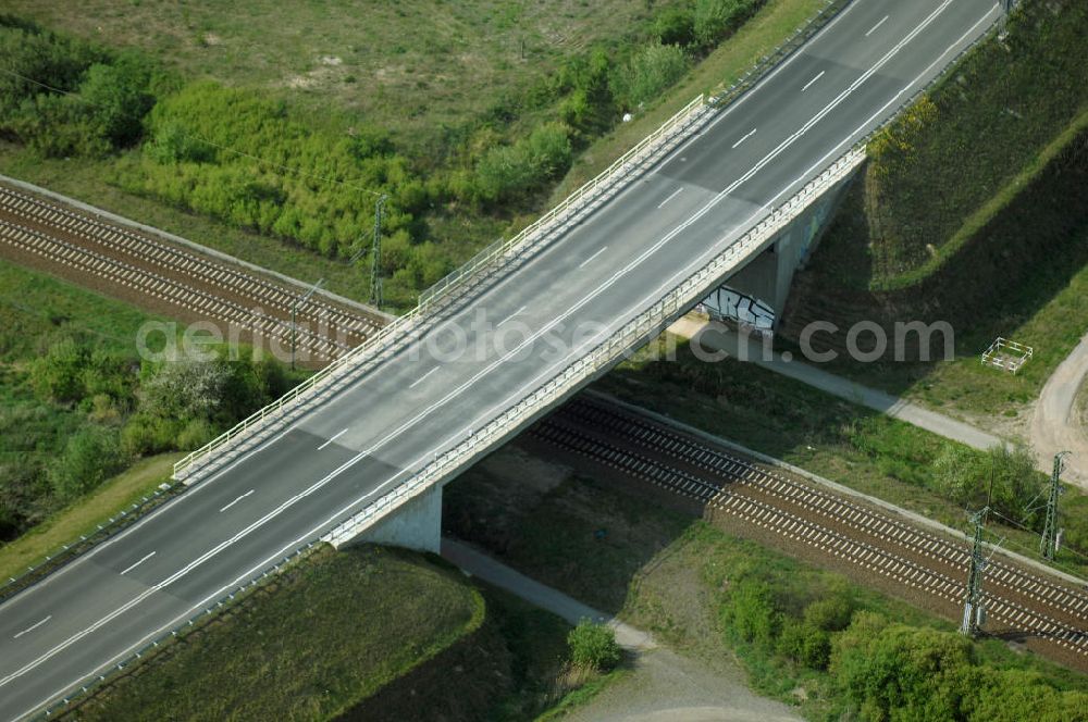 Aerial photograph FRANKFURT / ODER - Blick auf die Ortsumfahrung der Bundesstrasse B 112 westlich von Frankfurt / Oder. Landesbetrieb Straßenwesen Brandenburg (