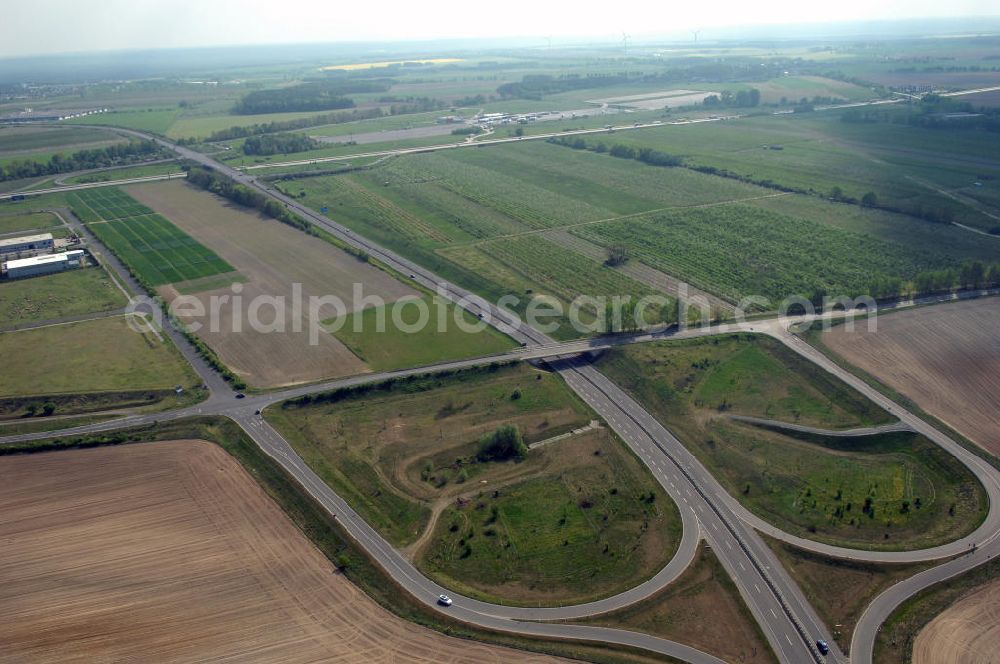 Aerial image FRANKFURT / ODER - Blick auf die Ortsumfahrung der Bundesstrasse B 112 westlich von Frankfurt / Oder. Landesbetrieb Straßenwesen Brandenburg (