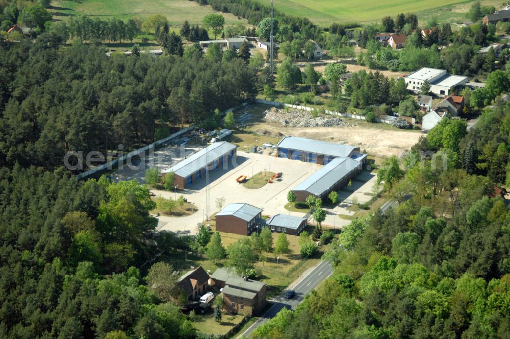 ORANIENBURG from the bird's eye view: Blick auf die Ortsumfahrung Oranienburg B96 westlich von Oranienburg. Landesbetrieb Straßenwesen Brandenburg (