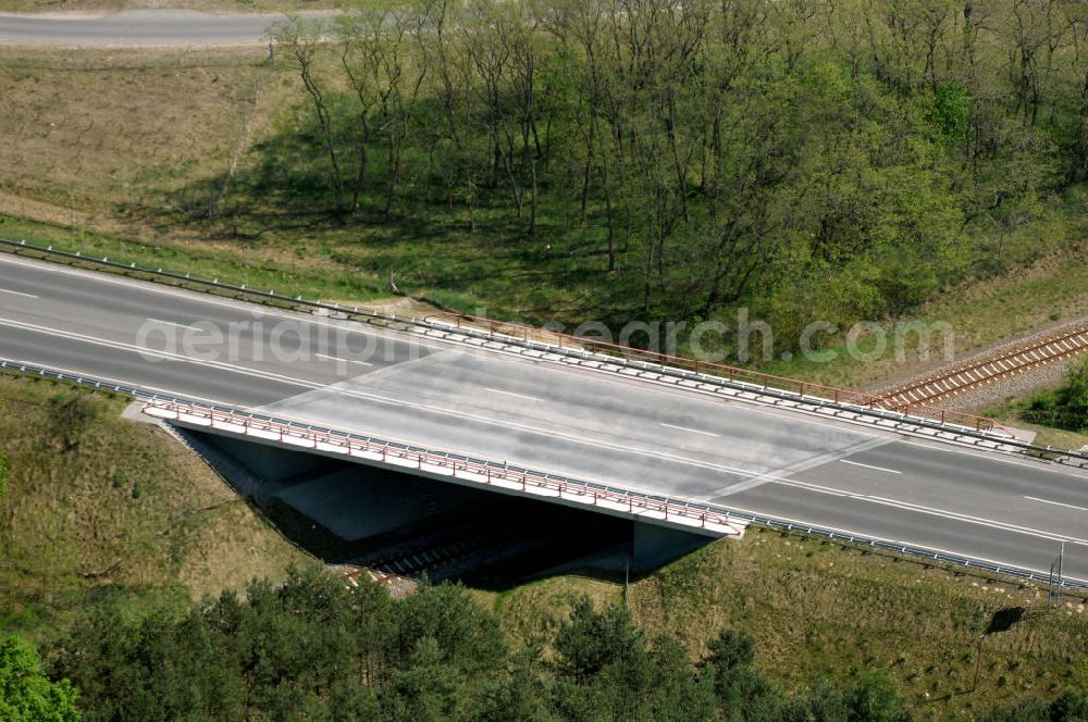 Aerial photograph WRIETZEN - Blick auf die Ortsumfahrung B 167 im südlichen Ortsbereich von Wriezen. Landesbetrieb Straßenwesen Brandenburg (