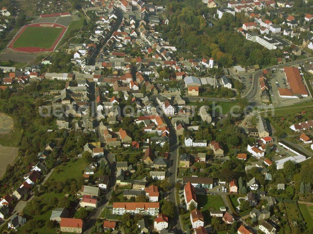 Aerial photograph Geithain - Blick auf das Ortszentrum von Geithain