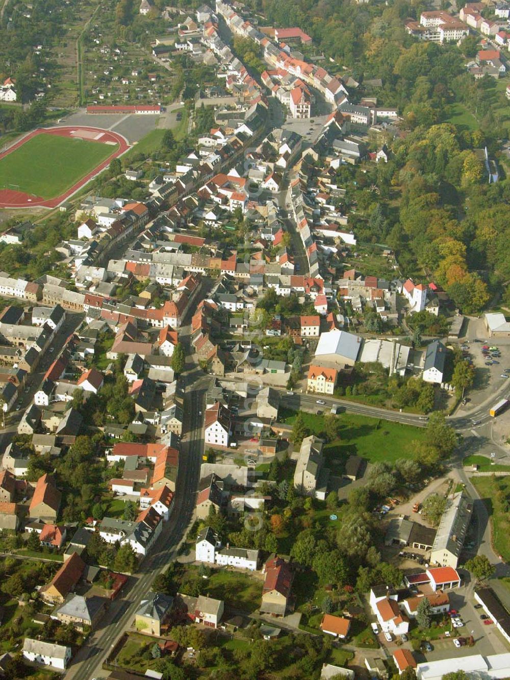 Geithain from above - Blick auf das Ortszentrum von Geithain