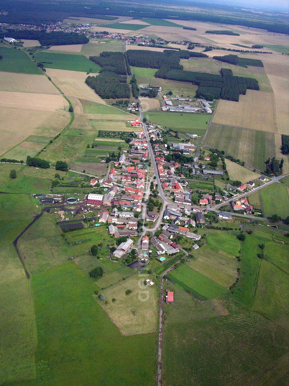 Letzlingen / Sachsen-Anhalt from above - Ortszentrum von Letzingen / SA