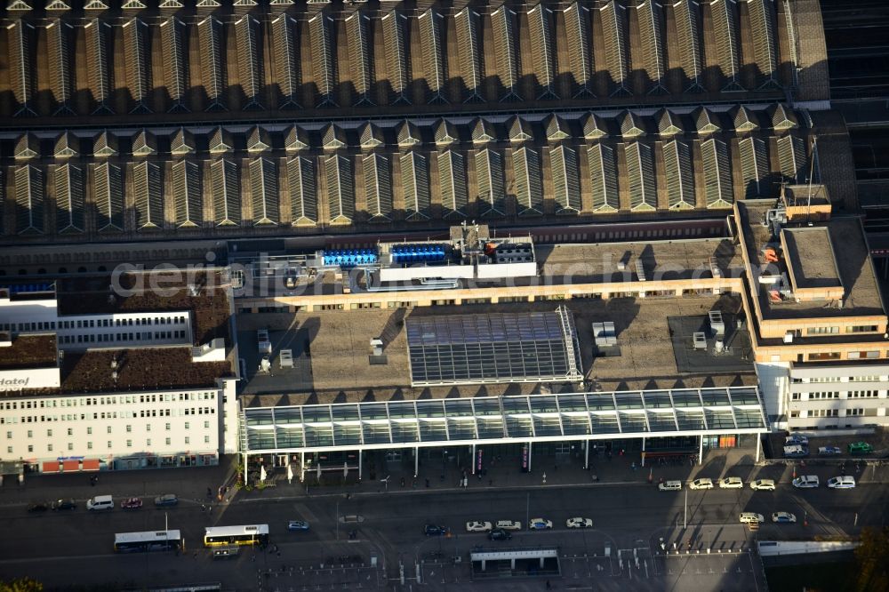 Berlin OT Friedrichshain from above - View of the Ostbahnhof in the district of Friedrichshain in Berlin