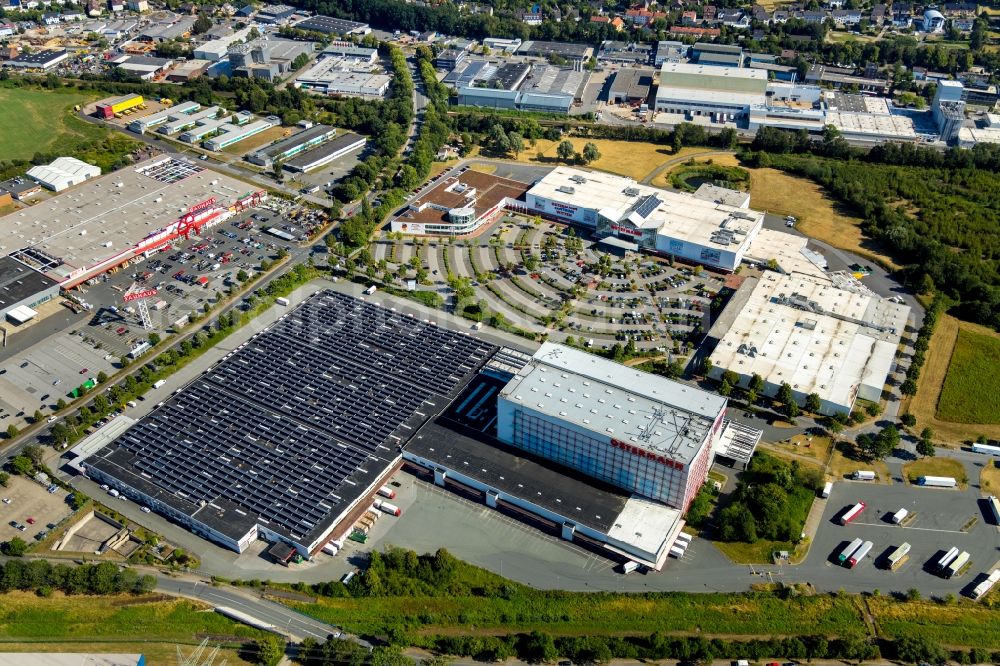 Aerial photograph Witten - Parking and storage space for automobiles in Witten in the state North Rhine-Westphalia