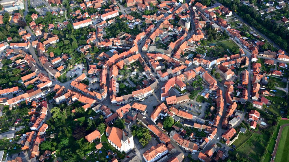 Osterwieck from above - Osterwieck in the state Saxony-Anhalt, Germany