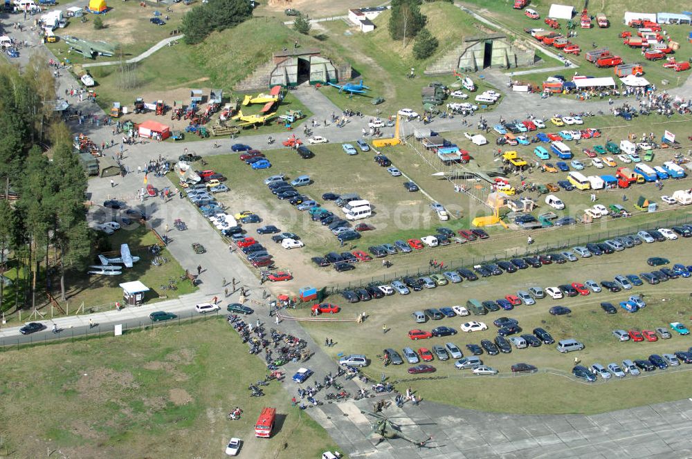 Finow from above - Ostfahrzeugtreffen von Awo - Zt auf dem Flugplatz Finow / Eberswalde