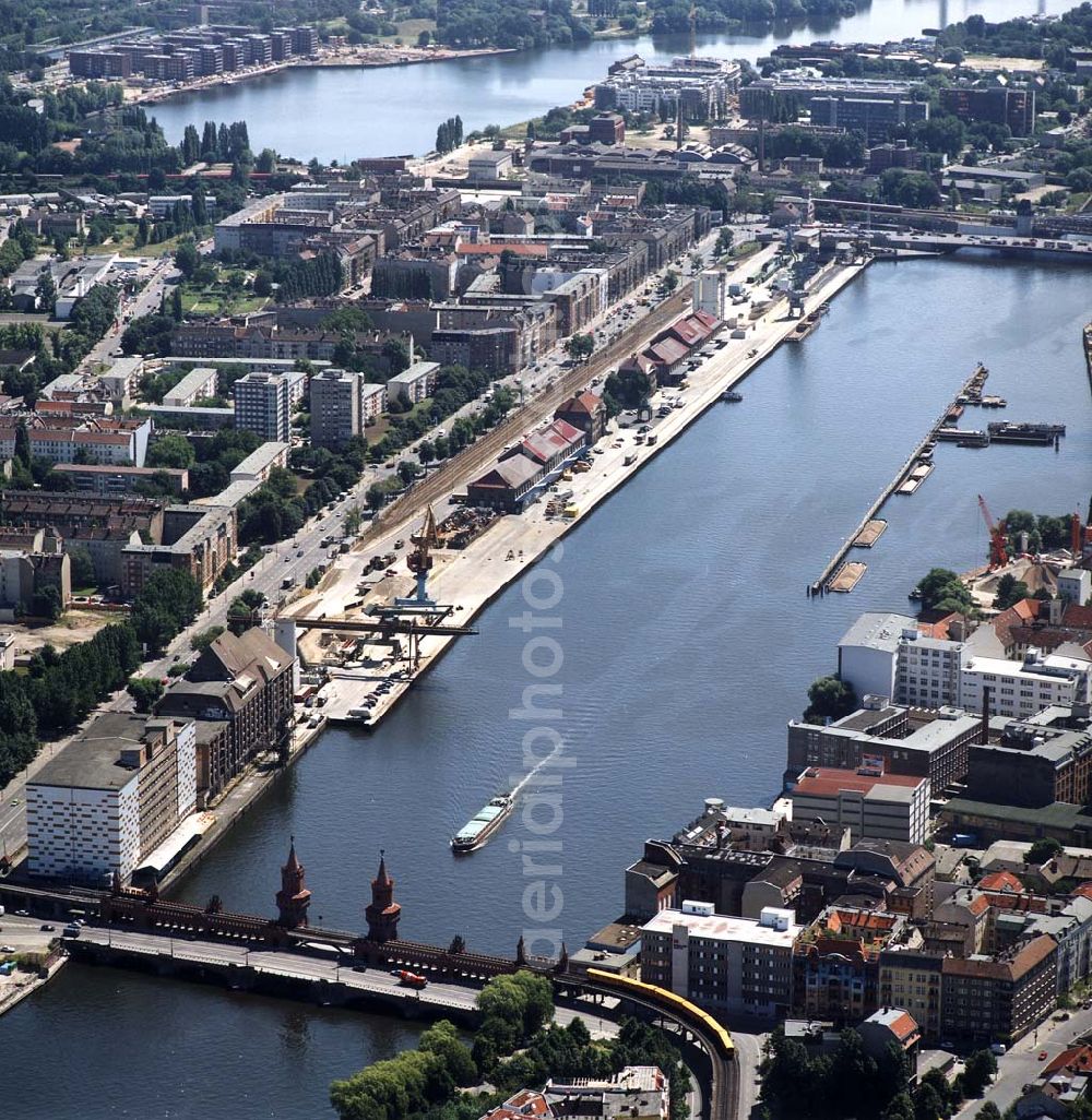 Berlin - Friedrichshain from above - Osthafen der BEHALA.